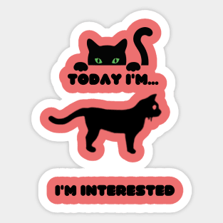 Today I feel interested Sticker